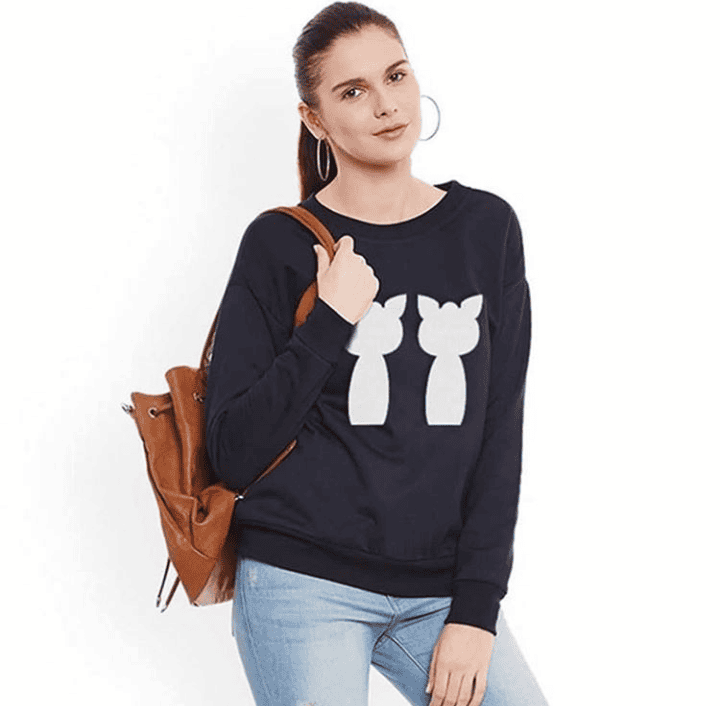 Two Cats Funky Sweatshirt Two Cats Funky Sweatshirt